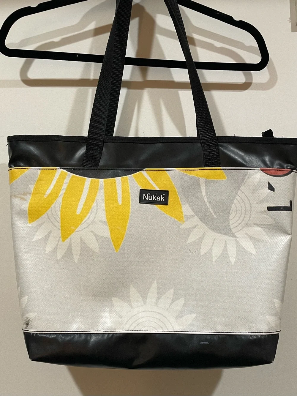 Nukak Yellow & Gray Patterned Tote Bag